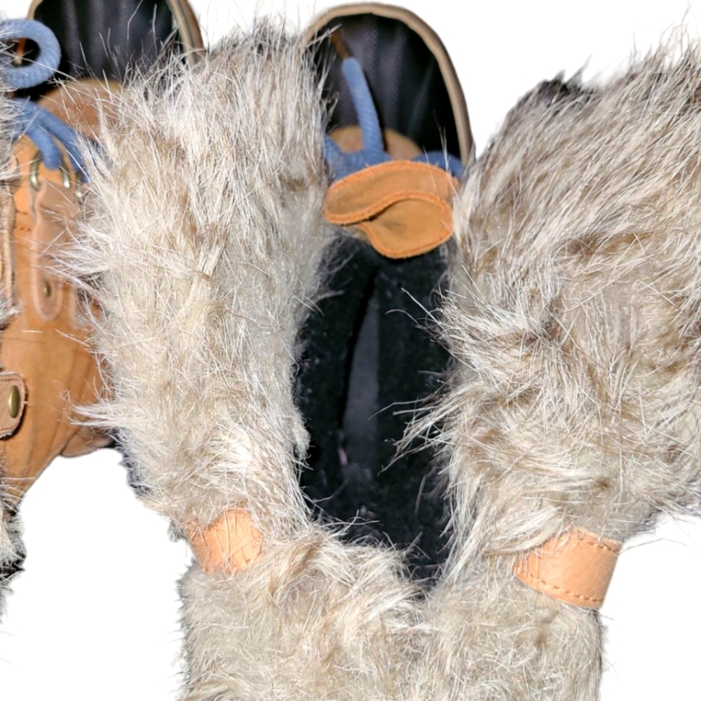 Women's Sorel Joan Of Arc Suede & Leather Winter Boots With Fur Trim 6.5 - Picture 13 of 16